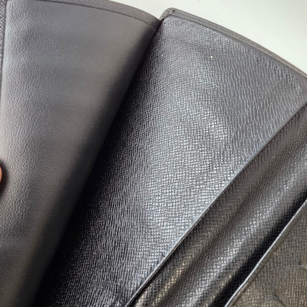Louis Vuitton Brazza Taiga Wallet long Bifold Leather Black Slim - Picture 12 of 16